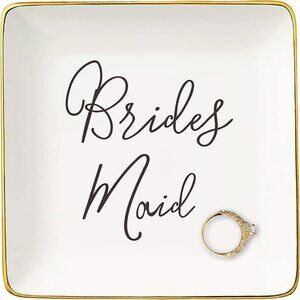 Brides Maid Gift/ Ceramic Jewelry Tray / NEW